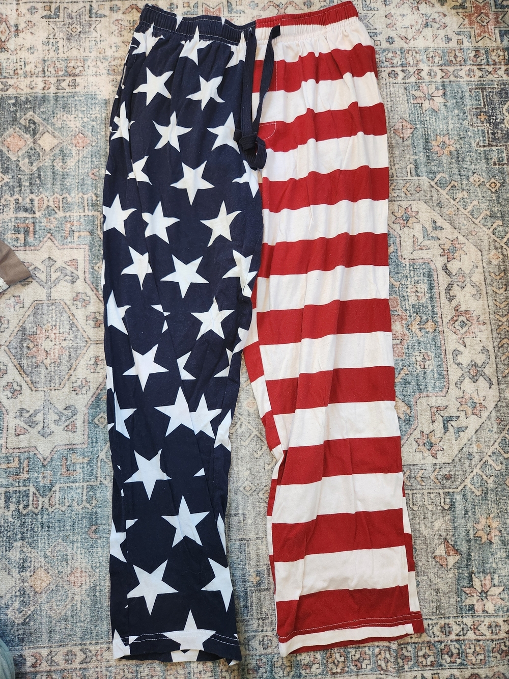 Under Disguise Red, White & Blue Star and Stripe Lounge Joggers